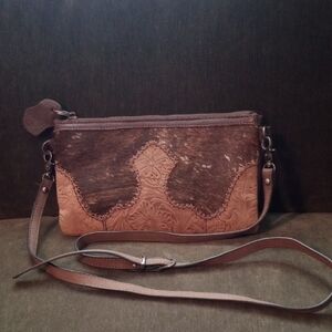 Genuine Leather Crossbody/Clutch Bag